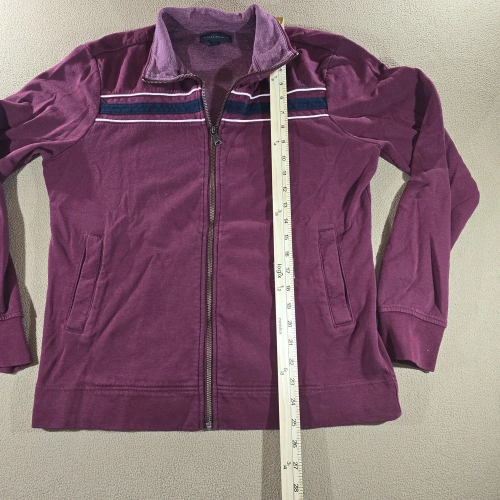Retro‎ Banana Republic Zip Up Track Jacket, Purple Size M